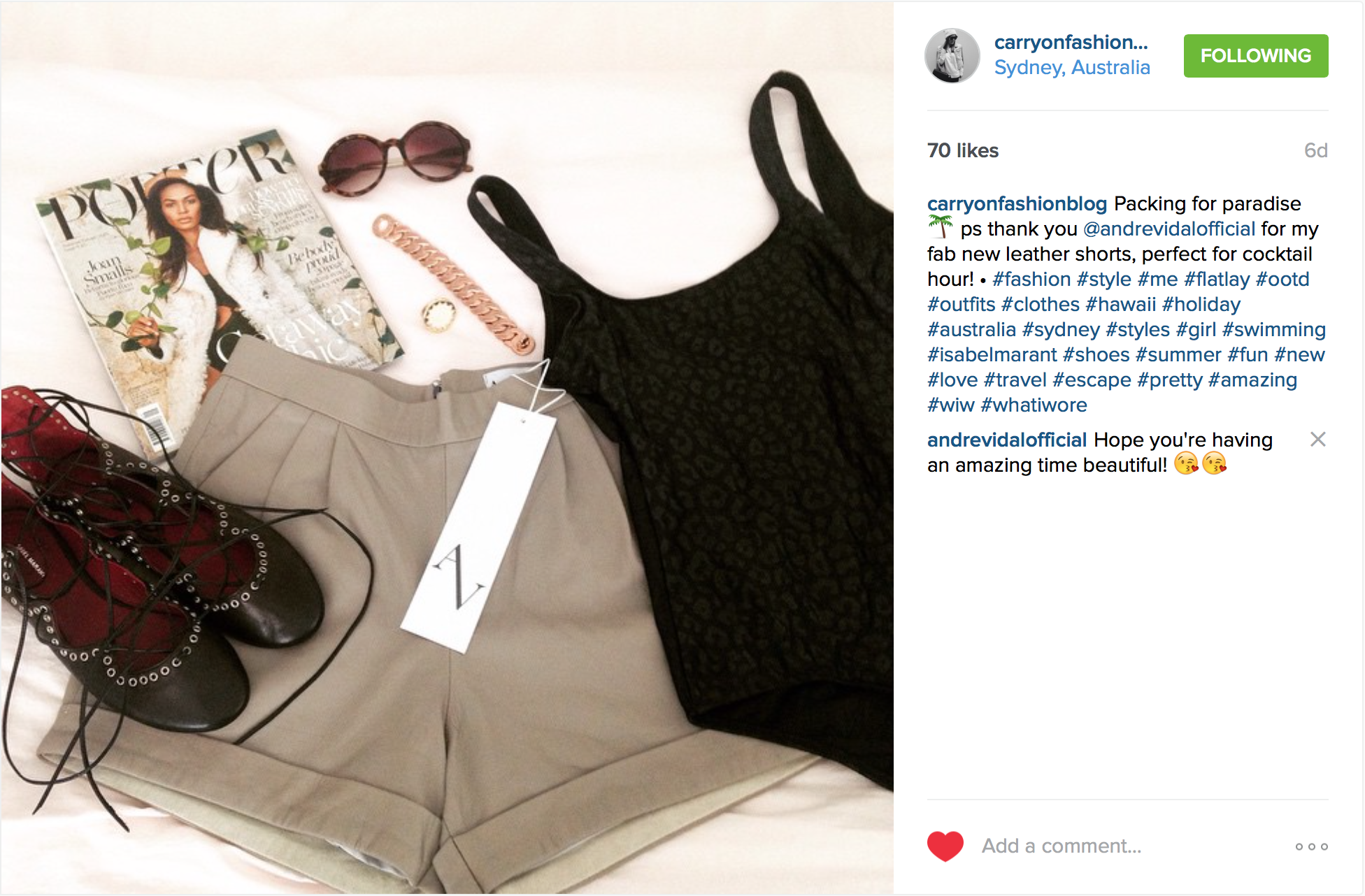 Carryonfashion Instagram Post